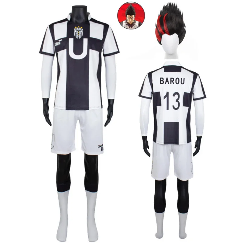 

Костюм для косплея аниме «Баро», парик с розовой сеткой для мужчин и мальчиков, Футбольная форма на Хэллоуин, карнавал, ночь, спортивная одежда