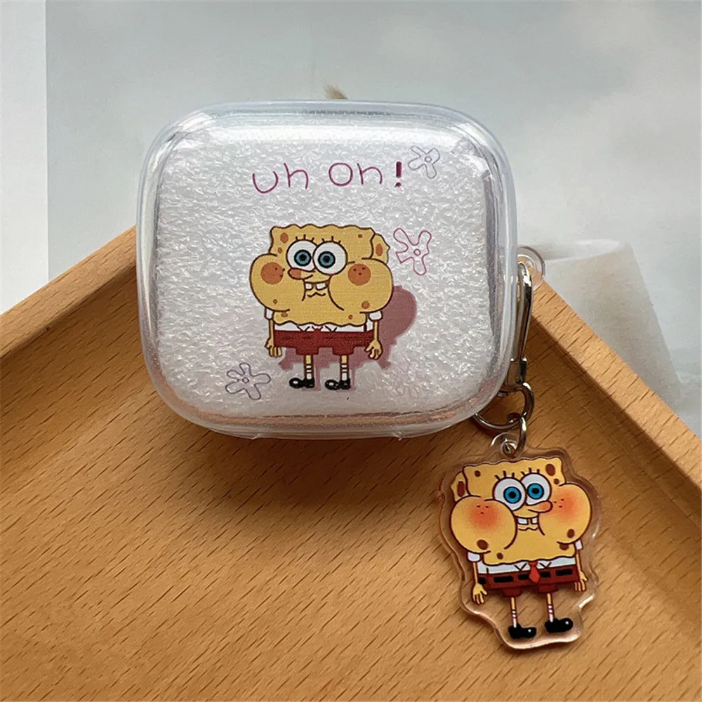 Cute Cartoon Earphone Protective Case with Keychain