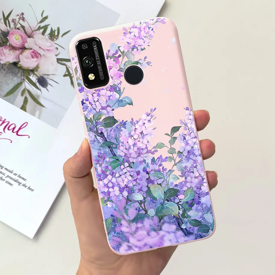 Floral Cartoon Design Soft Silicone Back Cover Case