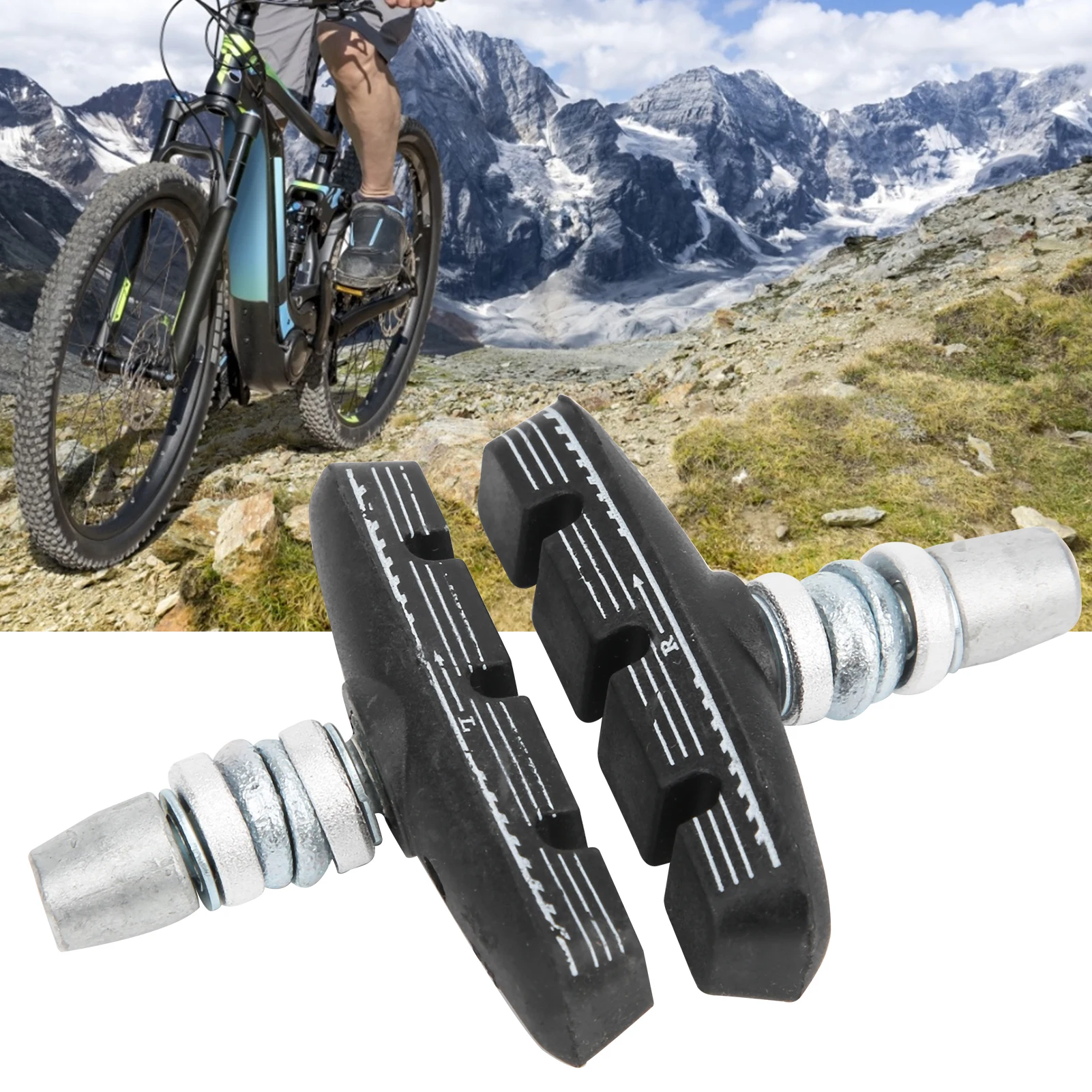 1 Paar V Remblokken Cyclus, 55mm Vouwfiets Remmen Pads Fiets V ‑ Brake Rubber Blokken met Moeren voor DAHON
