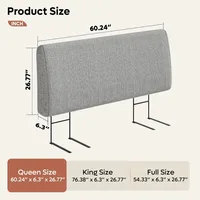 Linen-Textured Modern Headboard for Full-Size Beds, Sleek and Stylish Bedroom Upgrade 5