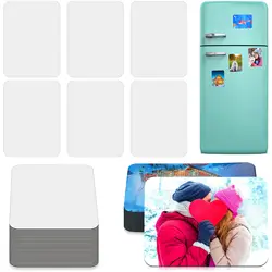 30Pcs/Set Sublimation Magnet Blanks Personalized Fridge Magnet DIY Home Kitchen Fridge Refrigerator Wall Door Decoration