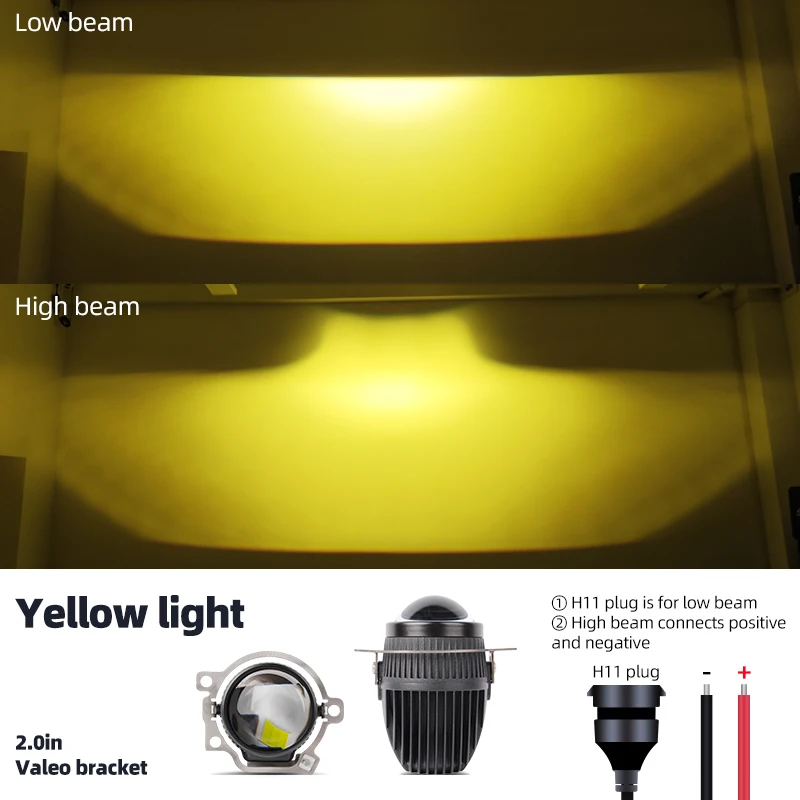 Pair Of Yellow Lens Fog Lights For Toyota - H11 Halogen Bulbs, Direct Replacement, 90-Day Warranty 3 thumbnail image