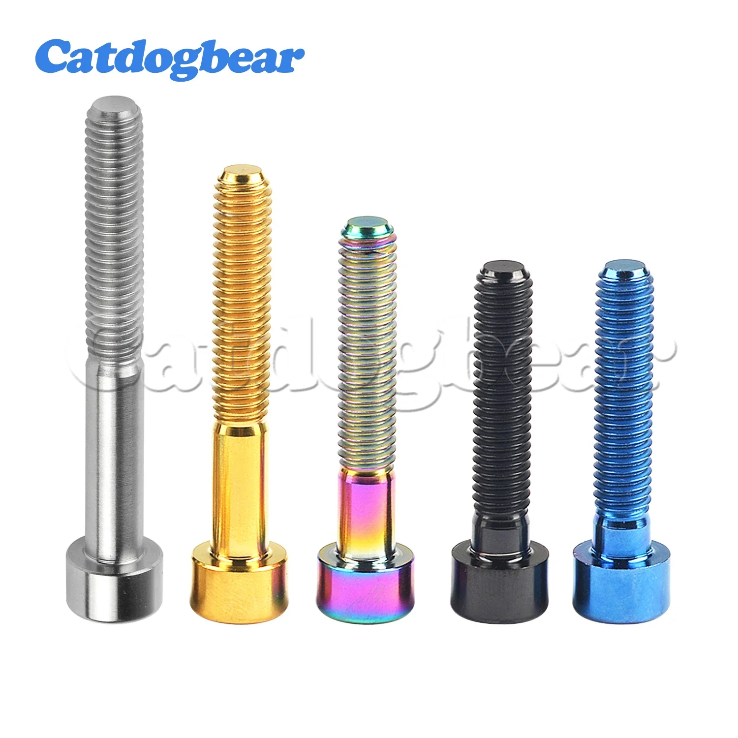 Catdogbear 티타늄 볼트 M6/M7x10 15 18 20 25 30 32 35 40 43 45 50 55 60 65mm 자전거 패스너 용 알렌 육각 머리 나사