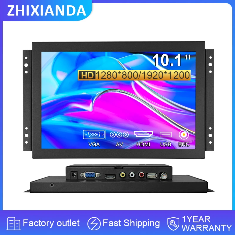 Industrial Resistive Touch Monitor 10.1 Inch 1920*1200