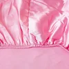 High End Satin Silky Fitted Bed Sheet Luxury Home Solid Single Double Bed Sheets Pillow Cases Elastic Band Mattress Cover Linens 5