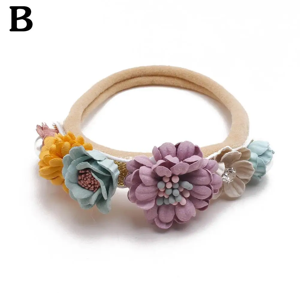 baby accessories diy New Bohemia Elastic Flower Kids Headband Baby Girls Toddler Headwear Cute Gifts Photo Props Kids Accessories Baby Accessories best of sale