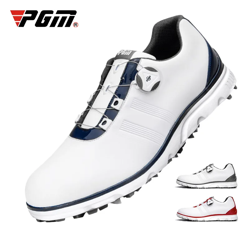 PGM Golf Shoes Men Waterproof Breathable Men's Golf Shoes Male Rotating Shoelaces Sports Sneakers Non-slip Trainers XZ164