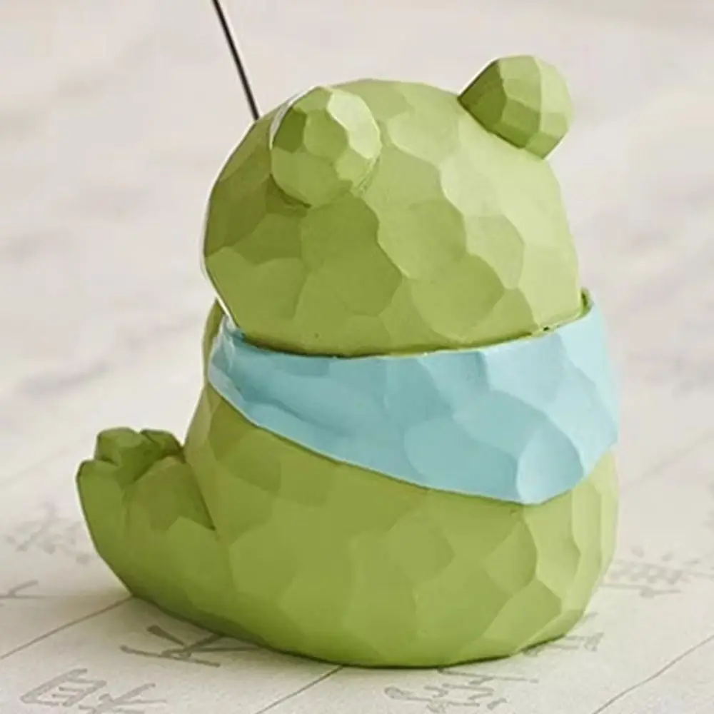 Resin Animal Fishing Ornaments Handmad Statue Screen Animal Model Crafts Desk Ornament Computer Monitor Decorations