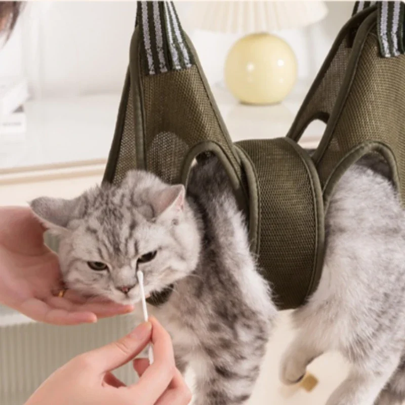 Cat Hammock Nail Clipping British Short Anti-scratch Anti-bite Fixed Bag Artifacts Pet Injection Feeding Care Grooming Hammock