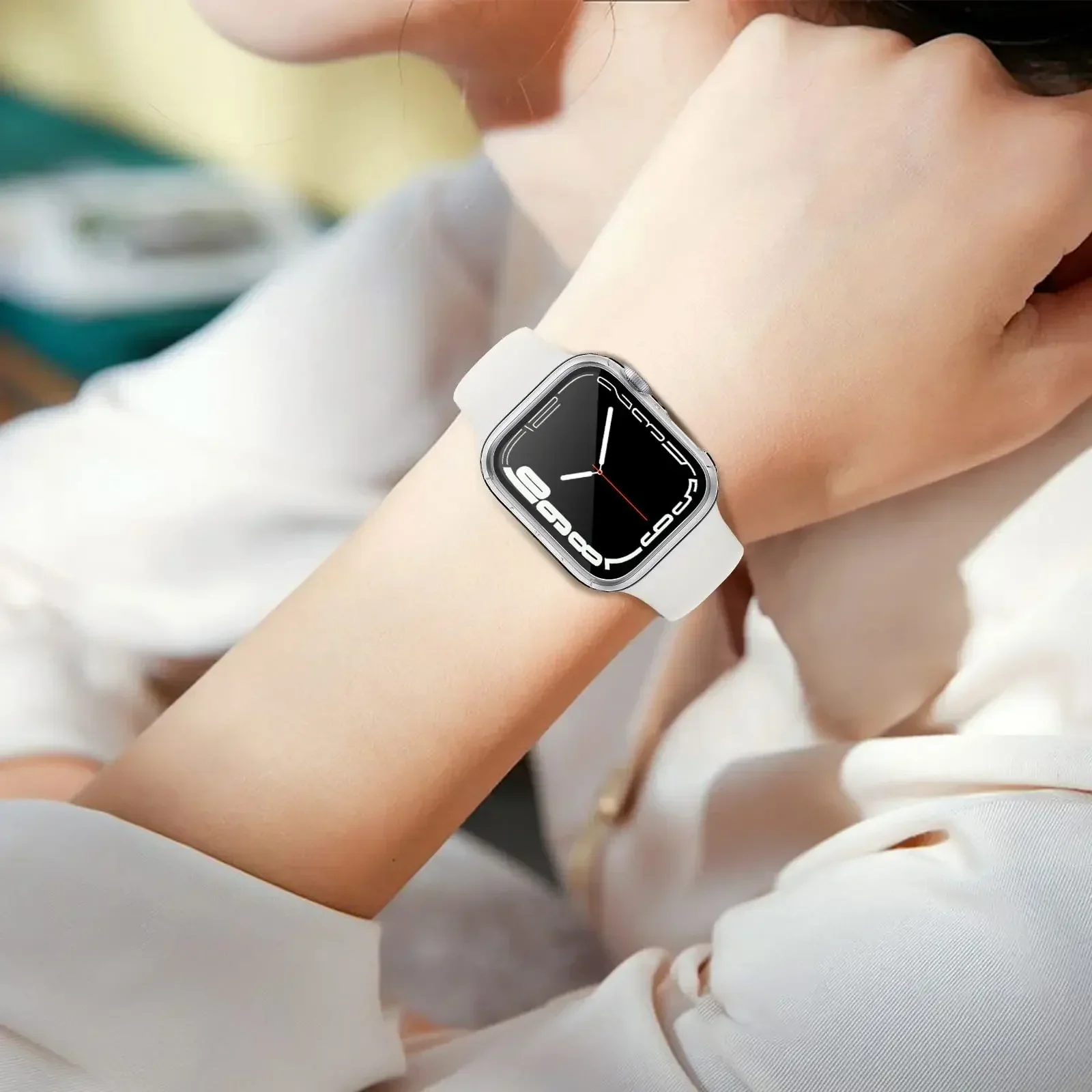 Glas + Abdeckung für Apple Watch Gehäuse Serie 10 9 8 7 6 5 4 3 SE 44 mm 40 mm 45 mm 42-41-46 mm Stoßstange Displayschutzfolie iwatch Zubehör – Detail 7
