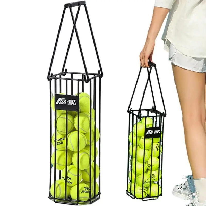 

Portable Pickleball Collector Tennis Ball Picker 30 Capacity Pick Up Hoppers Ball Retriever Basket Pickle Ball Picking Machine