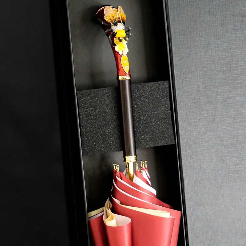 

Light Luxury Umbrella with Diamond Umbrella Sunny and Rainy Dual-use Big Brand Creative Design Umbrella Gift Boxed