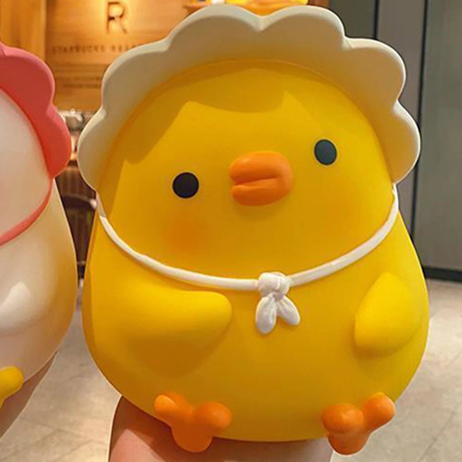 ZK20 Kids Piggy Bank Cute Cartoon Money Coin Bank Anti Fall Vinyl Resin Money for Boys Girls Yellow Duck