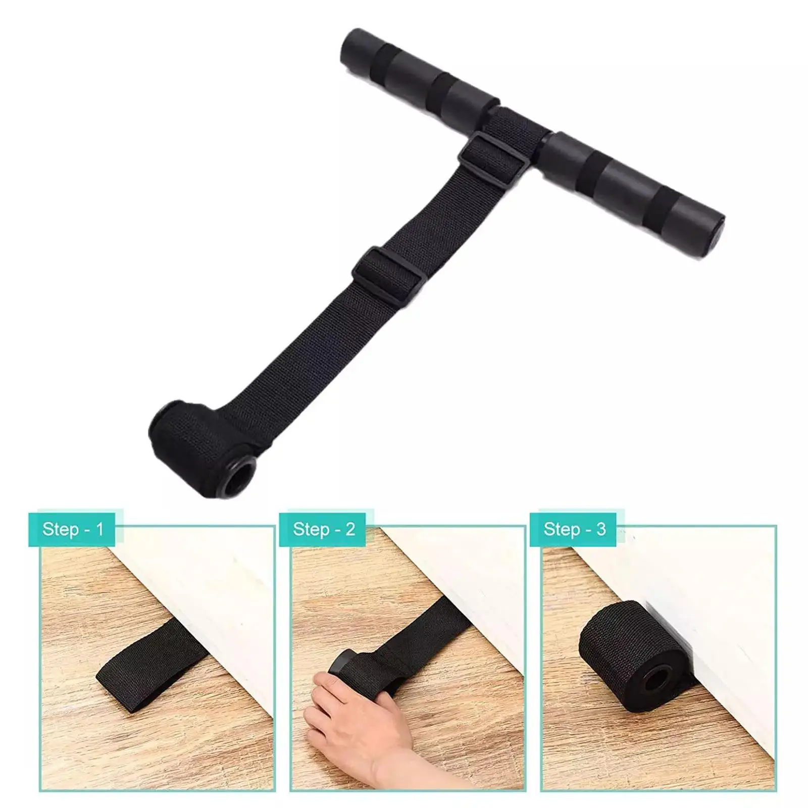Nordic Hamstring Strap Padded Ankle Bar for Abdominal Fitness Gym Squat