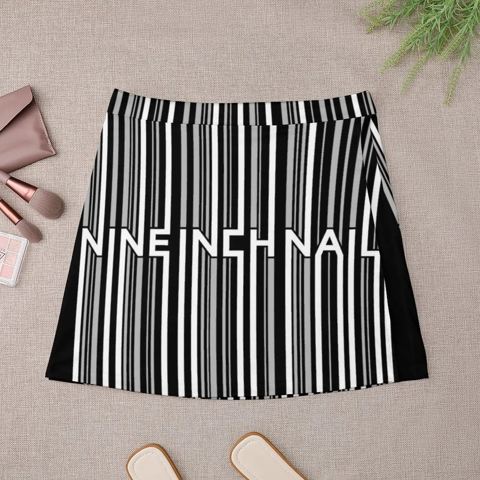 Nails - Barcode (light) Mini Skirt Short women′s skirts Women's skirt Female dress korean skirt