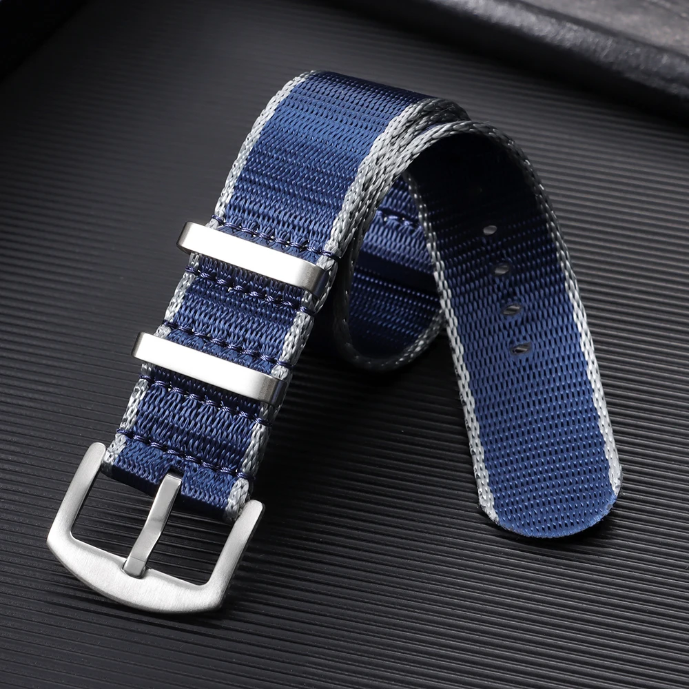 Nylon Canvas Watch Strap Bracelet - Military Sport Style, Unisex Replacement Watch Band (20mm/22mm)