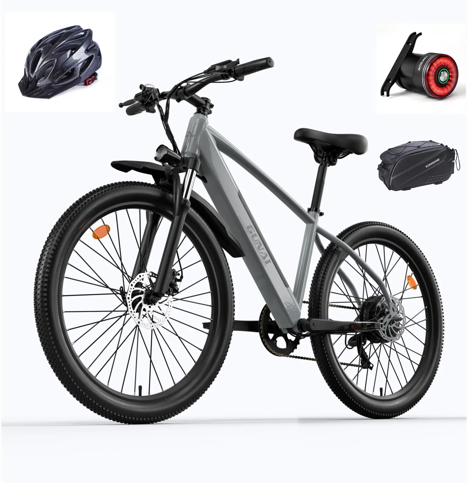 Bicicletta Elettrica Gunai Gn27 750W Motore 48V 10.4Ah 27 Pollici Pneumatico Freno Idraulico Telaio Coda Morbida Ebike
