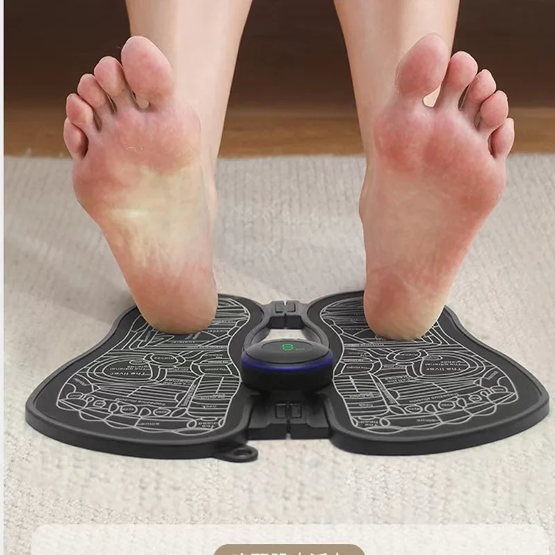 Electric foot massager, electric cushion massager, EMS muscle massage mat, relaxation foot massage, fitness massage, USB charging