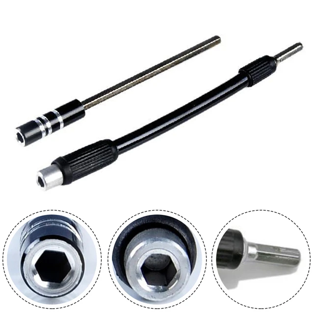 4mm Flexible Shaft Electric Drill Hex Screwdriver Flex Bendable Extended  Extension Magnetic Shaft Screwdriver Bit Holder Link