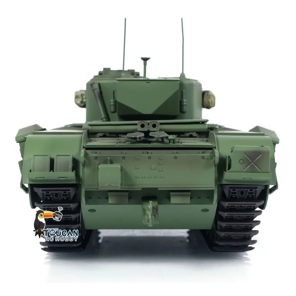 1/16 톡데 RC 배틀 탱크 처칠 Mk.VII 전동 보병 전투 무선 조종 팬저 즉시 운행 가능 자동차 차량 TH23781