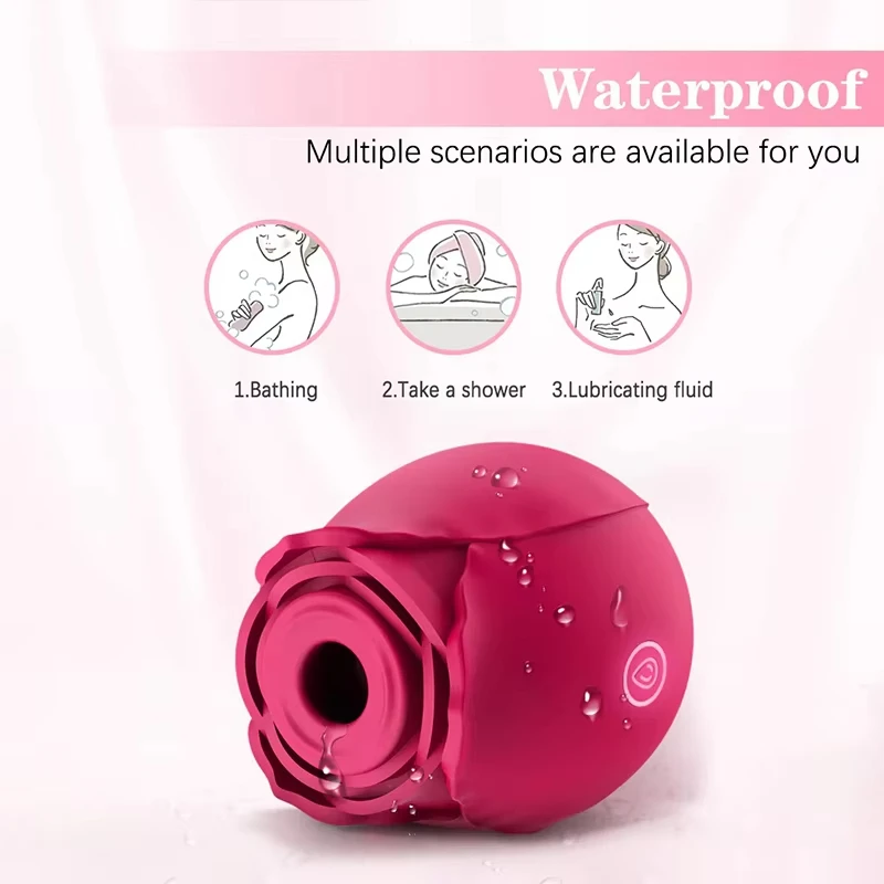 Rose Shape Vagina Sucking Vibrator Intimate Good Nipple Sucker Oral Licking Clitoris Stimulation Powerful Sex Toys for Women 3