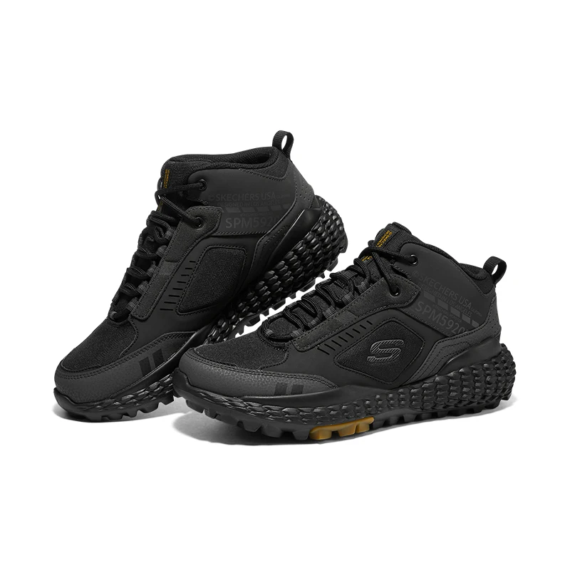 Skechers-zapatos de Patchwork Retro para hombre, zapatillas gruesas, absorción de impactos y resistencia al desgaste