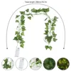 2M Artificial Maple Leaf Vine Hanging Green Leaves Vine with 20LED String Light Plastic Maple Leaves Vine Fake Plant for Wall 4