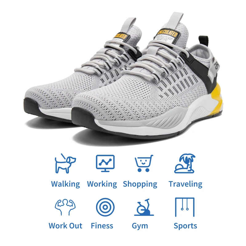 Baasploa Men Running Shoes Non-slip Shock Absorption