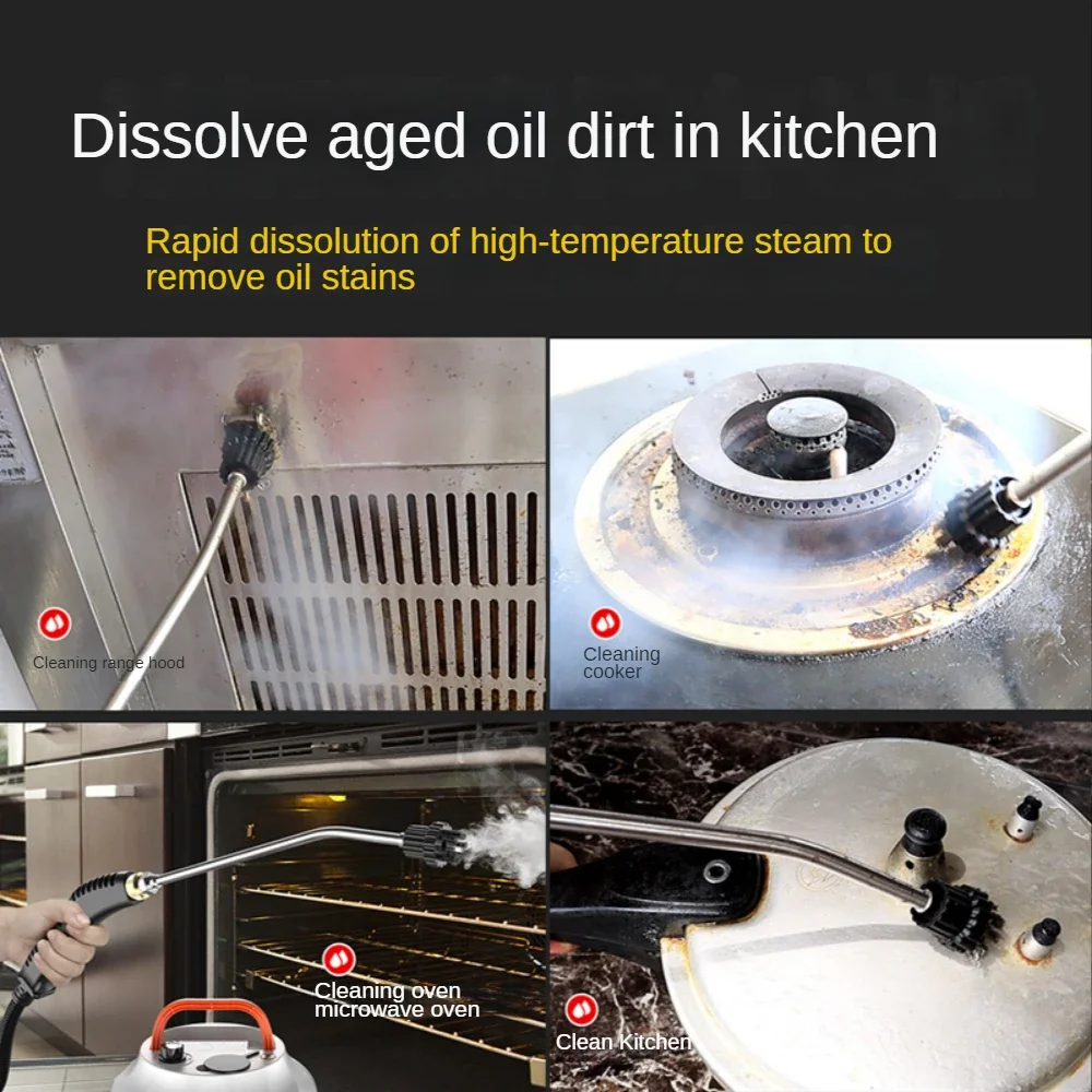 High Temperature Handheld Steam Cleaner 3800W/248°F  220V Steamer Cleaner For Home Car Cleaning Sterilization, Anti Dry Burning 3