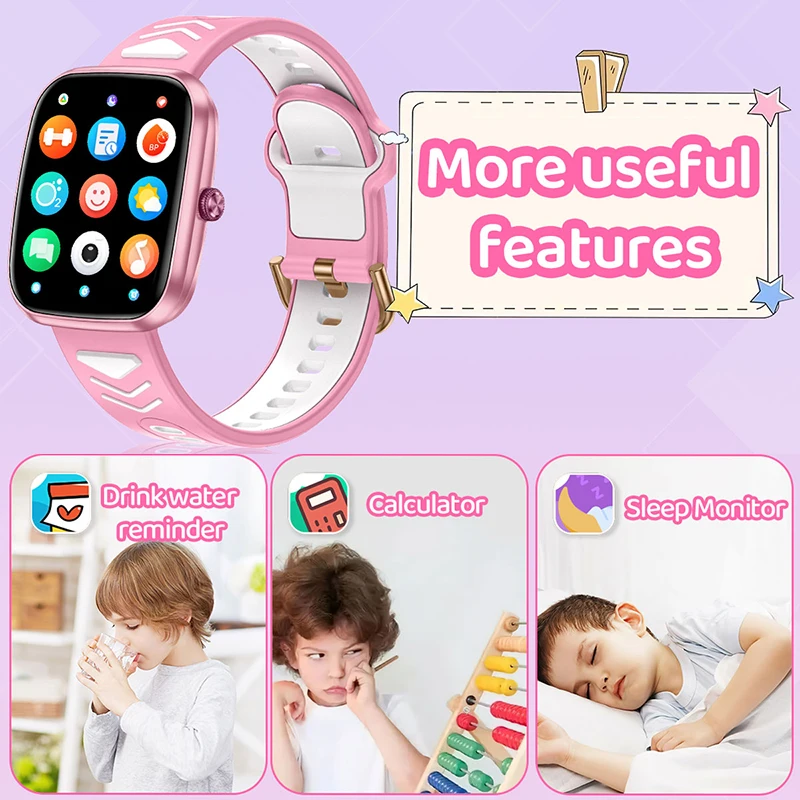 New Kids Smart Watch Games Children's Watch Health Monitoring Smartwatches Pedometer Tracker Smartwatch Student Electronic Clock