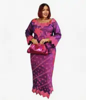 Robe africaine pour femmes, abaya brodée, grande taille, élégante, pour fêtes et cérémonies 2