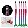 Acrylic French Stripe Nail Art Liner Brush Set 3D Tips Manicure Ultra-thin Line Drawing Pen UV Gel Brushes Smudge Painting Tools 3
