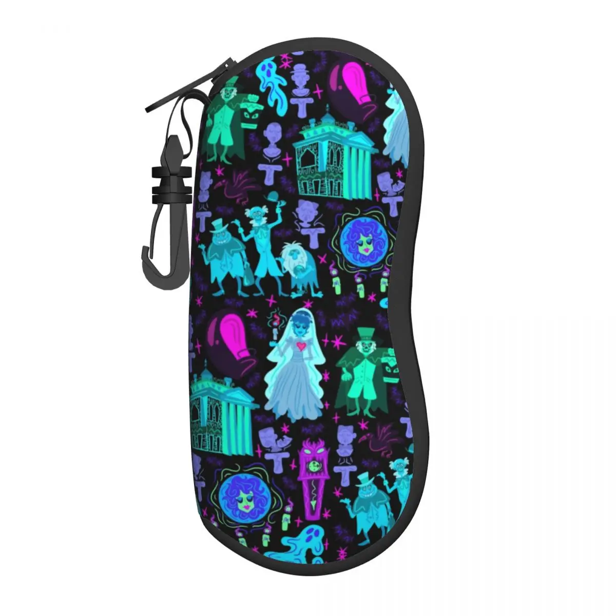 

Haunted Mansion Sunglasses Soft Case Neoprene Zipper Halloween Grimace Shell Eyeglass Case Custom Protective Box For Glasses