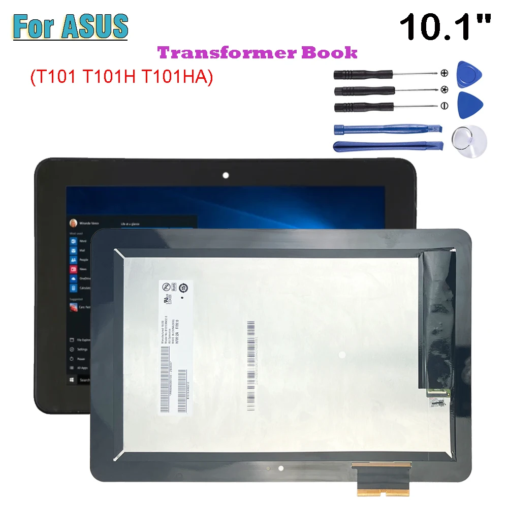 10.1 "Originale Per Asus Transformer Book T101 Ha T101H T101Ha Display Lcd Touch Screen Digitizer Glass Assembly Parti Di Riparazione