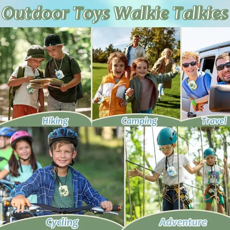2pcs Handheld Kids Walkie Talkie 300m Long Distance Wireless Transmission Pager Outdoor Conversation Toy Boys Girls Sensory Toy