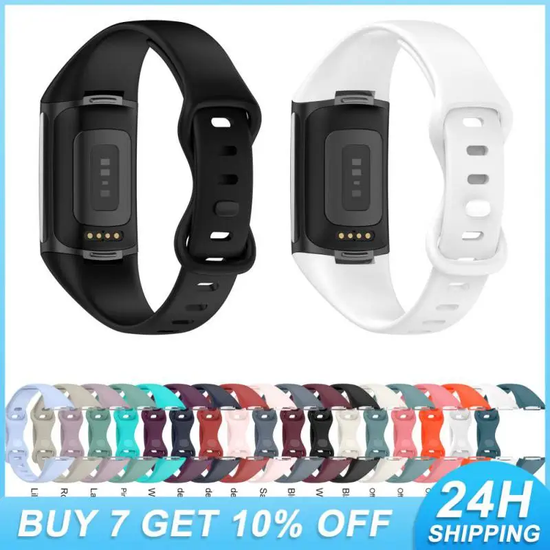 

Wristband Replaceable Smart Accessories For Fitbit Charge5 Silicone Strap Breathable Tpu Strap Soft Watchband