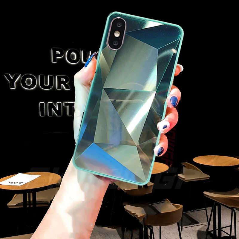 xiaomi leather case handle 3D Diamond Mirror Case For Xiaomi Redmi Note 9S 9 8 Note9 Pro Max 9A 9AT 9C NFC Soft Phone Cases For Mi Note 10 Lite Pro Cover leather case for xiaomi Cases For Xiaomi