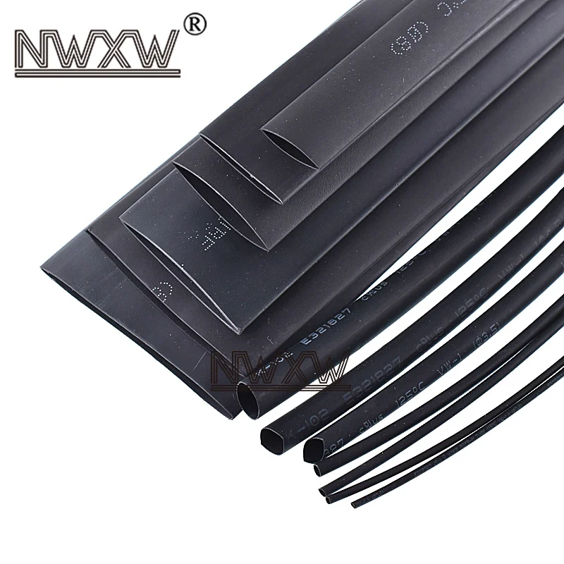 Insulation heat shrinkable tube 1 meters black diameter 15mm-40mm