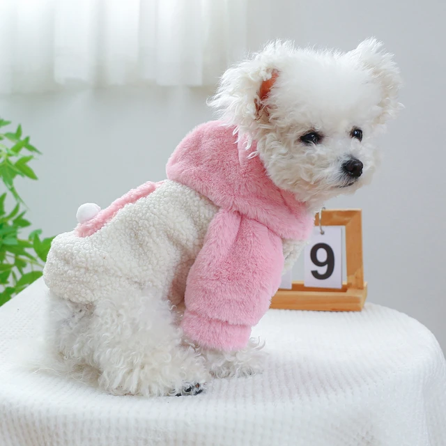 Dog Hoodie, Drawstring Pink