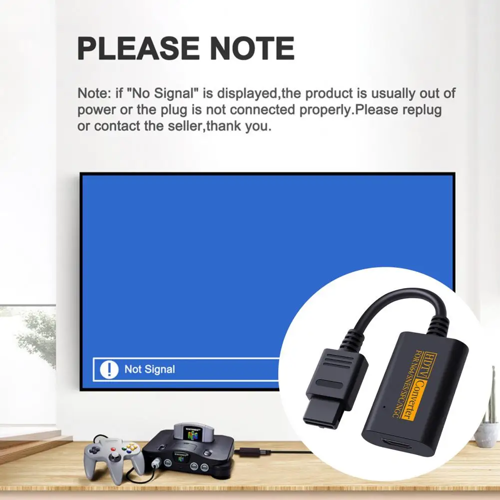 

Адаптер для игровой консоли, портативный видеоконвертер, Гибкая передача, отличный игровой консоль в HDMI-совместимый конвертер