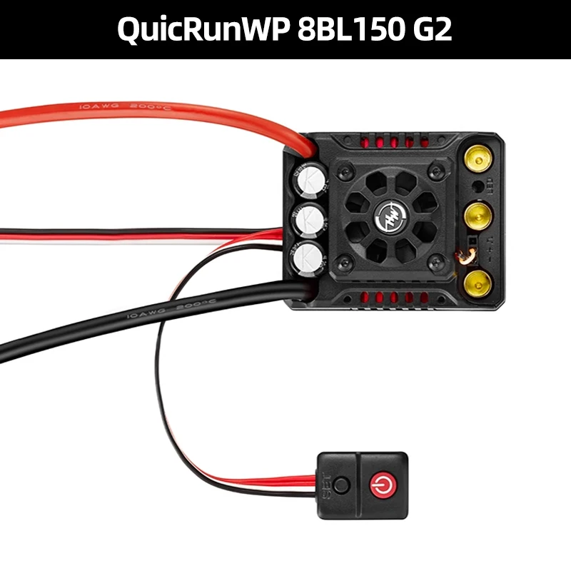 HOBBYWING QuicRun WP 8BL150 G2 ESC 150A 3-6S pour RC 1/8