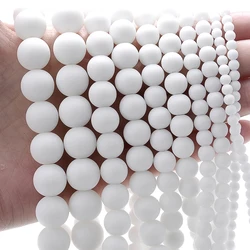 Tiger Eye & Turquoise Jade Gemstone Beads - 12mm approx 30 beads (Matte white stone)