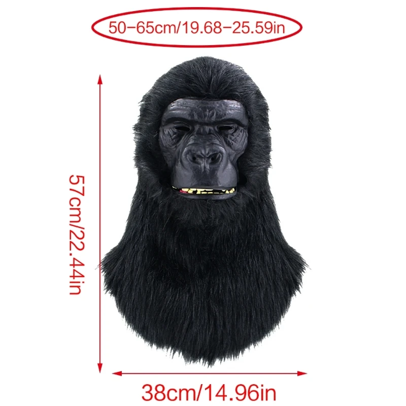 Gorillas hlava maska halloween večírek decors masek s vlasy živočich hlava maska gorillas maska novinkou opice maska děsivé masek