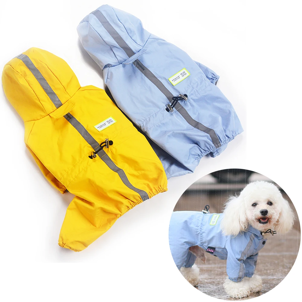 Waterproof Dog Clothes Reflective Dog Raincoat Soft Impermeable