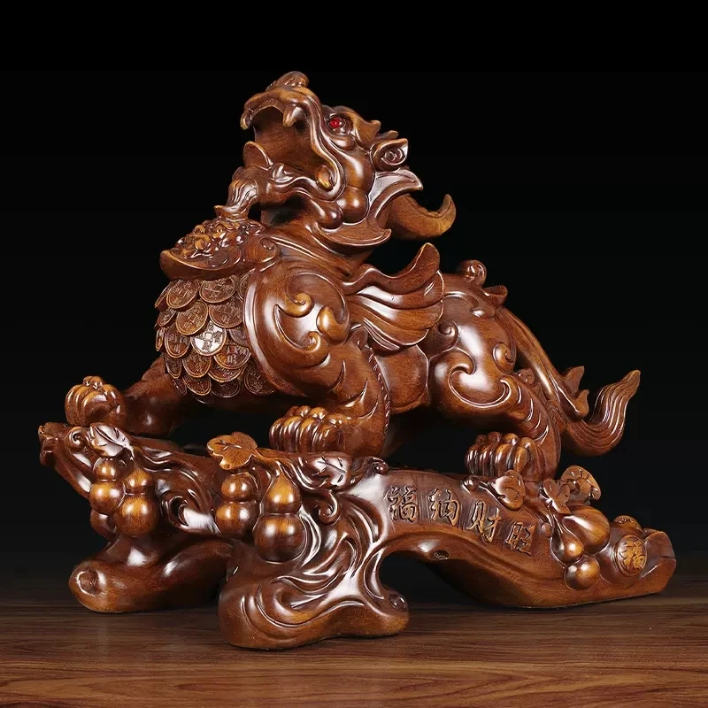 Resin Pixiu Sculpture Decor, Office Desktop, Lucky Money, Home, Living Room, TV Cabinet Ornaments, Crafts Gift