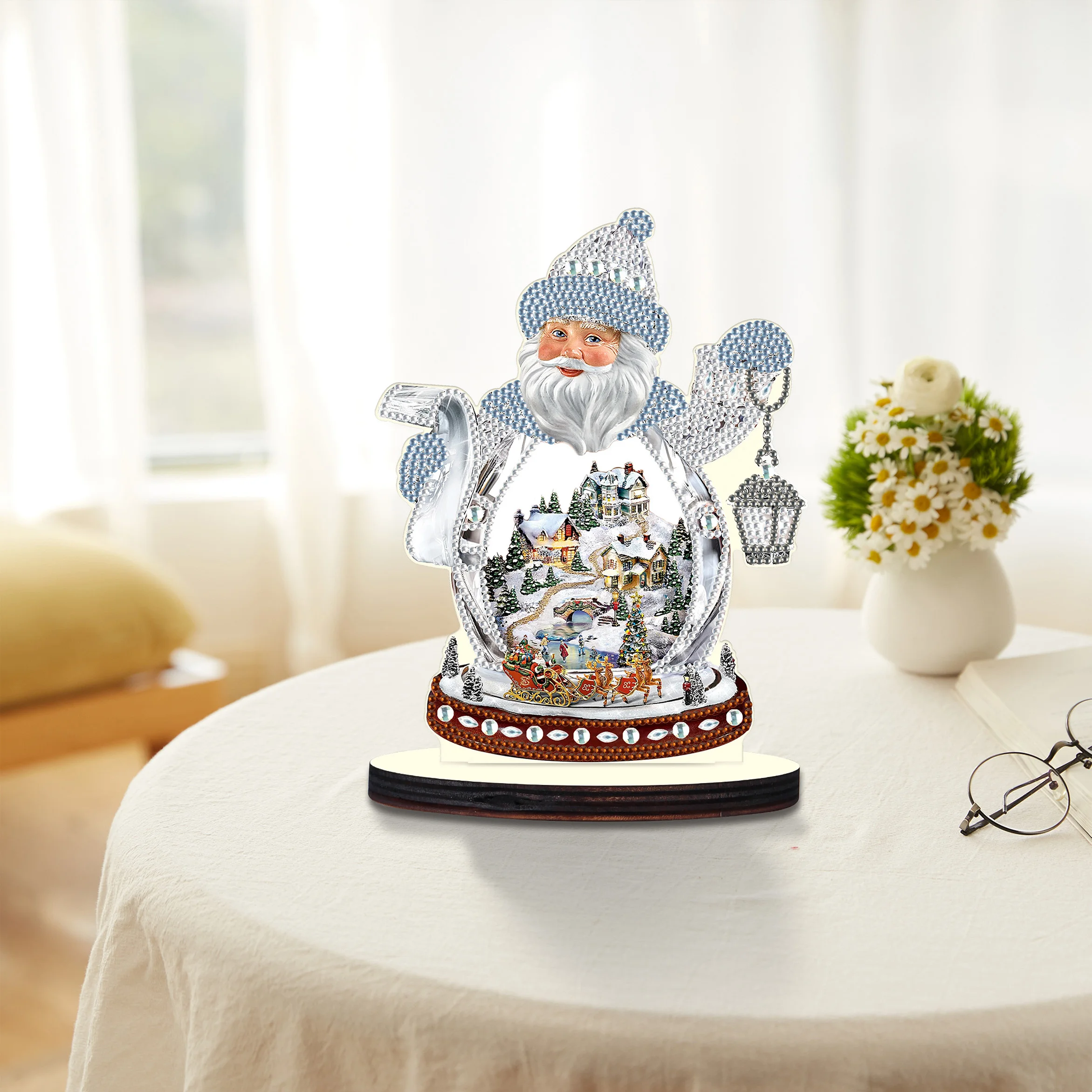 Snow White Santa Claus 5D DIY special shape diamond art desktop ornament set DIY decoration home Christmas desktop decorations