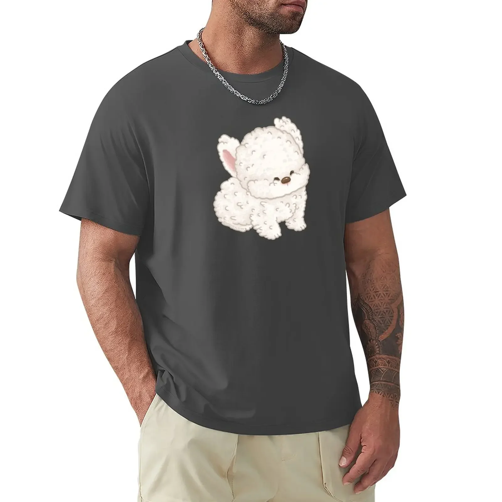 

Poodle Blow up by the Wind T-Shirt cute tops customs mens cotton t shirts