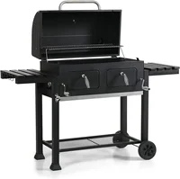 Oversize Charcoal Grill Easy Clean with Extra Large Cooking Area BBQ Grill For Outdoor Camping and Family Frends Gathering Black 1