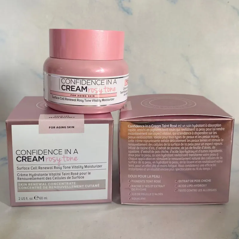 

New Super Face Cream Confidence In A Cream Rosy Tone Skin Renewal Concentrate Concetre De Renouvellement Cutane 60ML Moisturizer